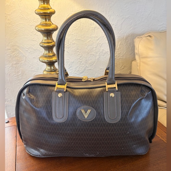 Valentino Handbags - Valentino Brown and Gold Satchel Bag